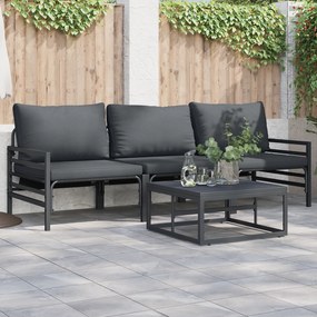 vidaXL Σετ Καναπέ Κήπου 4 pcs Ανθρακί Ατσάλι