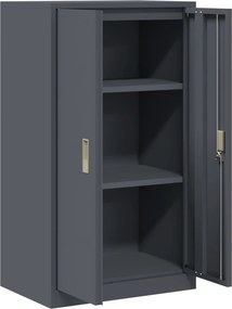 vidaXL Ντουλάπι αποθήκευσης Ανθρακί 60 x 40 x 105 εκ Ατσάλι