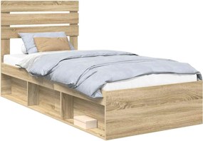 vidaXL Σκελετός Κρεβατιού Sonoma δρυς 100 x 200 cm