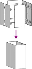 vidaXL Ζαρντινιέρα Λευκή 40x80x80 εκ. από Χάλυβα