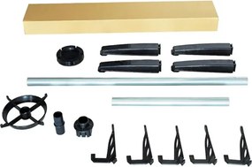 Stewehome Πορτμάντο με βάση για ρούχα Μαύρο 10x170 cm