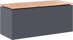 vidaXL Παγκάκι κήπου Ανθρακί 100 x 40 x 43 εκ Ατσάλι