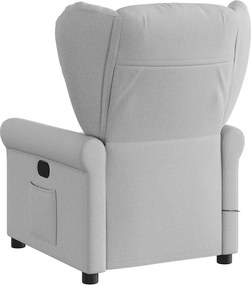vidaXL καρέκλα ανάκλισης μασάζ Cloud Grey Fabric