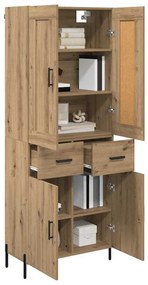 vidaXL Highboard με συρτάρι 2 pcs Artisan Oak Επεξεργασμένο ξύλο