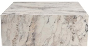 Τραπέζι Σαλονιού Prizma 262ARD1106 90x90x35cm Marble Effect White
