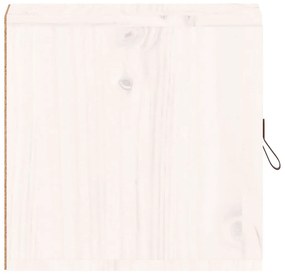 vidaXL Ντουλάπι Τοίχου Λευκό 31,5 x 30 x 30 εκ. από Μασίφ Ξύλο Πεύκου