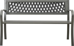 vidaXL Παγκάκι Κήπου Γκρι 125 εκ. Ατσάλινο