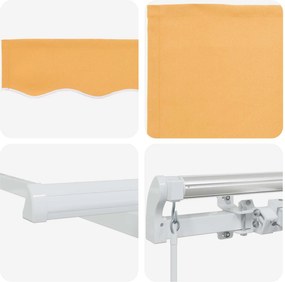 vidaXL Αναδιπλούμενη τέντα Άμμος 400 x 350 εκ