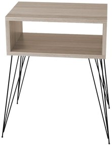 Κομοδίνο Naida γκρι-μπεζ-μαύρο 45x30x59εκ 45x30x59 εκ.