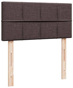 Οθωμανικό κρεβάτι με στρώμα Σκούρο καφέ 80x200cm ύφασμα 3311417