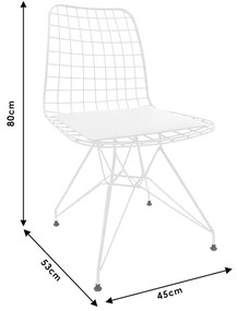 Καρέκλα &quot;SHARLOT&quot; από μέταλλο σε χρώμα μαύρο 46x47,5x84