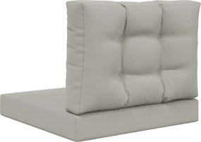 vidaXL Μαξιλάρι Καναπέ Εξωτερικού Χώρου 2 pcs Γκρι Πολυεστέρας