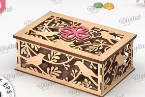 Σετ των 2 Intra απο ξύλο plywood 3mm-4mm πάχος - Διακοσμητικό Ξύλινο Κουτί Δώρου Κοπή Laser Δίασταση 15x15 cm INTRAFABR-115294597