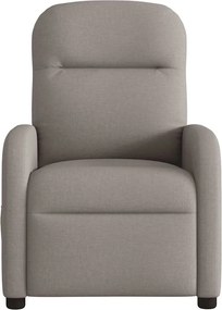 vidaXL Πολυθρόνα Μασάζ Ανακλινόμενη Taupe Υφασμάτινη