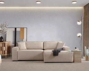 Corner Sofa-Bed Pırlo Corner Right - Ecru Ecru