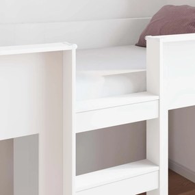 VidaXL Κρεβάτι Κουκέτα για Παιδιά Λευκό 100 x 200 cm