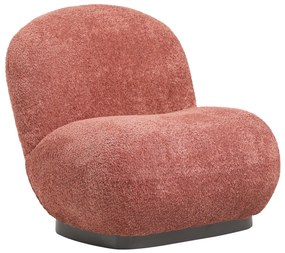 ARMCHAIR BEANY  PINK BOUCLE FABRIC 85x82x77Hcm.