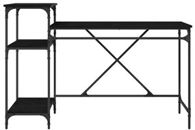 vidaXL Γραφείο Μαύρη Οξυά 135 x 50 x 90 cm Επεξεργασμένο ξύλο