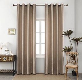 Κουρτίνα Σκίασης Με Κρίκο 140x270cm Μπεζ  Σκούρο 6015-4