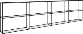 vidaXL Ράφι φυτών 3 επιπέδων Μαύρο 400 x 32 x 104 εκ. Ατσάλι
