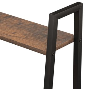 vidaXL Ραφιέρα 4 Επιπέδων Σκούρο Καφέ &amp; Μαύρο 56x35x140 εκ.