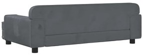 vidaXL Καναπές Παιδικός Σκούρο Γκρι 90 x 53 x 30 εκ. από Βελούδο