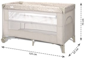 Παρκοκρέβατο  Carina 2 Layers  Grey Stars 10080672416  Lorelli