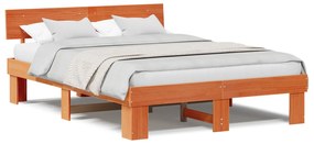 vidaXL Σκελετός Κρεβατιού Καφέ κεριού 160 x 200 cm Ξύλο πεύκου