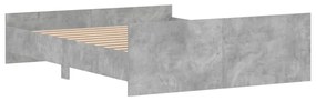 Πλαίσιο Κρεβατιού με Κεφαλάρι/Υποπόδιο Γκρι Σκυροδεμ. 160x200εκ - Γκρι