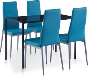 vidaXL Σετ Τραπεζαρίας Πέντε Τεμαχίων Μπλε