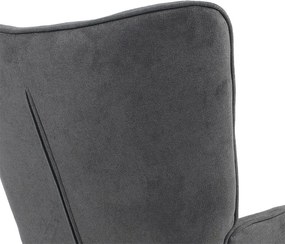 Πολυθρόνα Fluffy ύφασμα ανθρακί-φυσικό 75x69x96εκ 75x69x96 εκ.