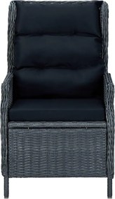 vidaXL Σετ Τραπεζαρίας Κήπου 5 Τεμαχίων Σκούρο Γκρι