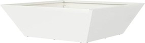 vidaXL Γλάστρα Κήπου Λευκό 50 x 50 x 15 cm Ψυχρής έλασης χάλυβας