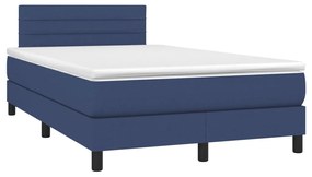 ΚΡΕΒΑΤΙ BOXSPRING ΜΕ ΣΤΡΩΜΑ &amp; LED ΜΠΛΕ 120X190ΕΚ. ΥΦΑΣΜΑΤΙΝΟ 3270052