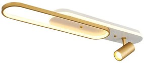 Φωτιστικό Οροφής - Πλαφονιέρα 701CHD1559 84x13x14cm Led 5300lm 53W 3000K White-Gold Opviq