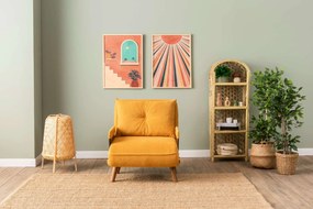 Πολυθρόνα-Κρεβάτι Μουσταρδί COSMO SINGLE 77x70x82