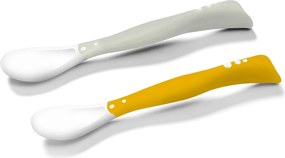 Κουτάλια Φαγητού (Σετ 2τμχ) BabyOno Grey-Yellow BN1066/05