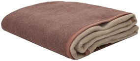 Κουβέρτα Δίχρωμη Polycotton Μονή 160x220 Καστανό/Μπεζ Viopros