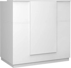 Γραφείο υποδοχής - reception Gemini Megapap χρώμα λευκό 120x70x110εκ.