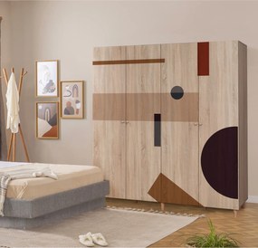 Τετραφυλλη Ντουλαπα Σονομα LONI 52x180x192