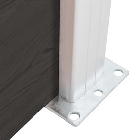 vidaXL Πάνελ Περίφραξης Μαύρο 175 x 105 εκ. από WPC