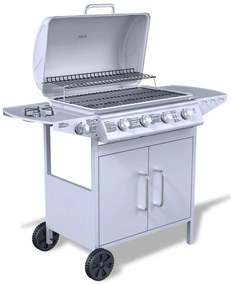 vidaXL Υπαίθριες Ψησταριές Ασημί Ανοξείδωτο ατσάλι