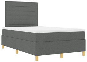vidaXL Κρεβάτι με Βάση Σκοτεινού Γκρι 120x200 cm Ύφασμα