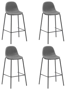 vidaXL Καρέκλες Μπαρ 4 τεμ. Χρώμα Taupe Υφασμάτινες