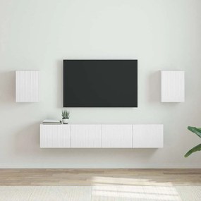 vidaXL Ντουλάπι Τηλεόρασης Τοίχου 2 pcs Λαμπερό Λευκό 30 x 31 x 40 εκ.