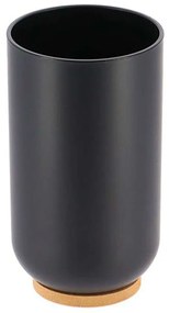 Ποτήρι Μπάνιου Με Bamboo 06.6174237 Black Plastic