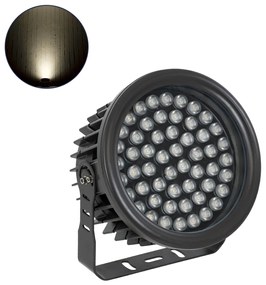 GloboStar FLOOD-NEVA 90399 Προβολέας Wall Washer για Φωτισμό Κτιρίων LED 54W 5130lm 30° DC 24V Αδιάβροχο IP65 L24.5 x W24.5 x H14.7cm Φυσικό Λευκό 4500K - Μαύρο - 3 Years Warranty