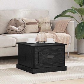 vidaXL Τραπεζάκι σαλονιού with Drawer Μαύρη δρυς 50 x 50 x 35 cm
