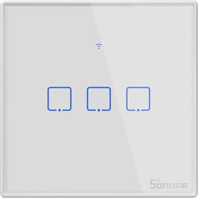SONOFF smart διακόπτης ΤΧ-T2EU3C, αφής, Wi-Fi, τριπλός, λευκός
