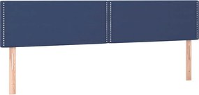 vidaXL Κρεβάτι Boxspring με Στρώμα Μπλε 120x190 εκ. Υφασμάτινο